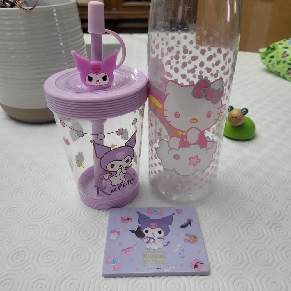 Kuromi and Hello Kitty Drinkware Set